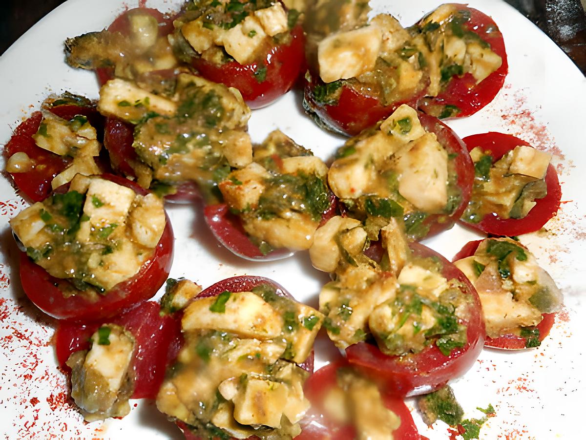 recette Tomates grappe farcies a la mozzarella