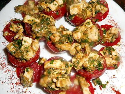 recette Tomates grappe farcies a la mozzarella