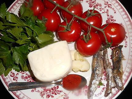 recette Tomates grappe farcies a la mozzarella