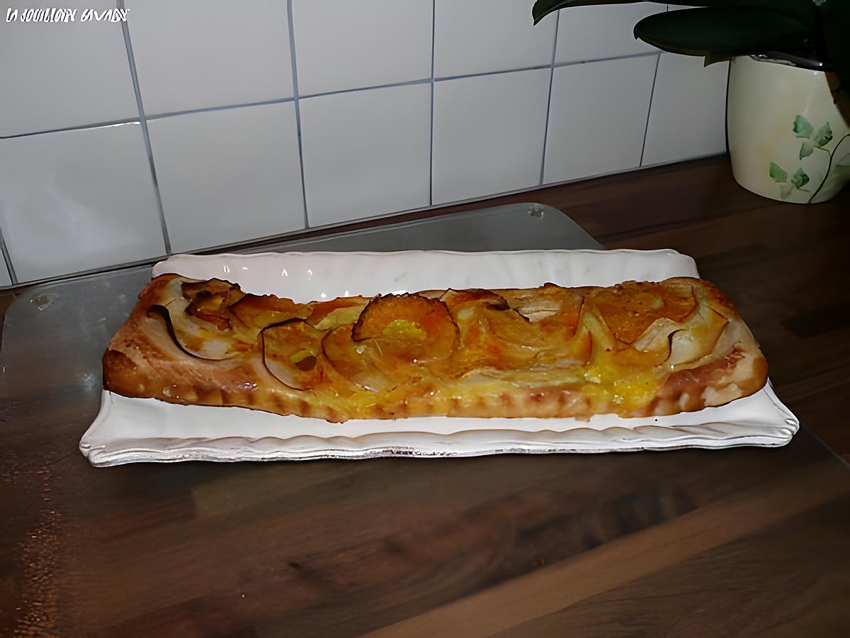 recette pizza aux pommes et au safran