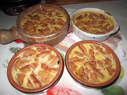 recette cassolette au peches  ;; sur une idée  de croquant fondant  gourmand  et coulis fraises