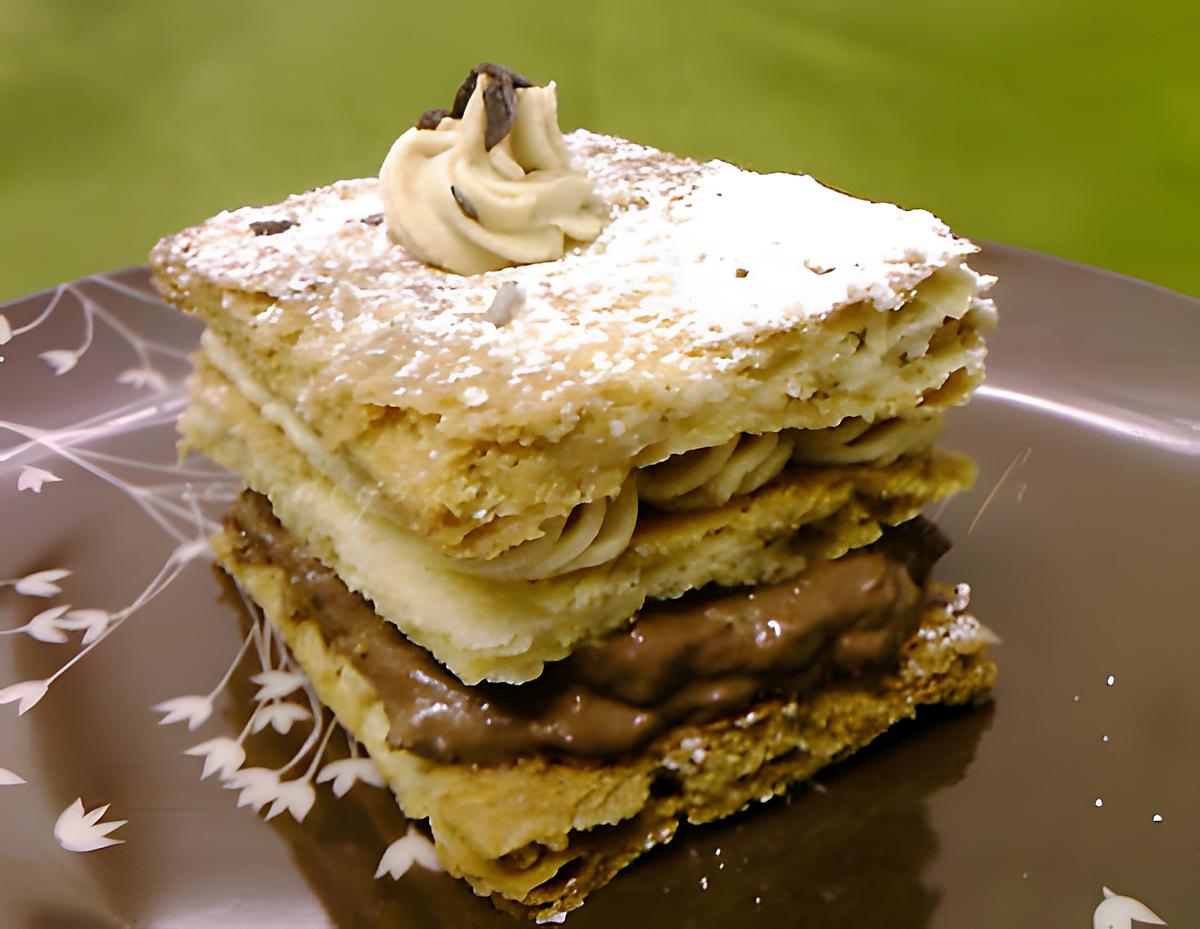 recette Mille-feuilles au café et au chocolat