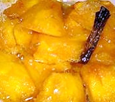 recette Mangue vanillée au four