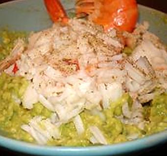 recette Purée d'avocat au crabe royal