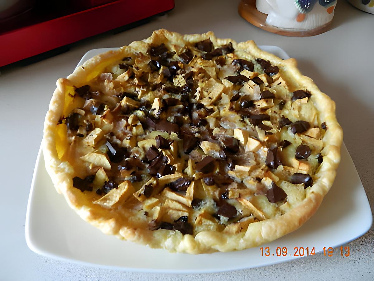 recette Tarte pommes poires chocolat