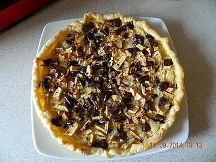 recette Tarte pommes poires chocolat