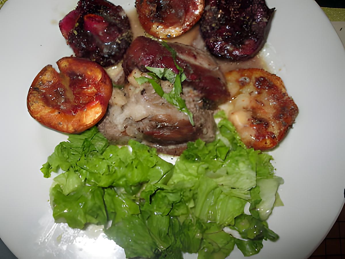 recette filet de porc ; peches