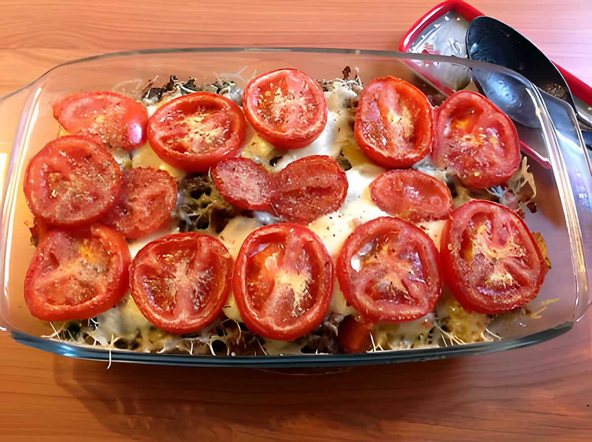 recette Gratin de légumes d'été et viande hachée ( sur base de la recette de Gioisa05!)