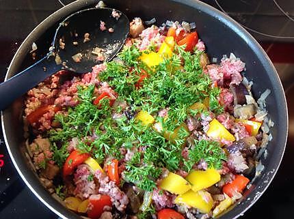 recette Gratin de légumes d'été et viande hachée ( sur base de la recette de Gioisa05!)