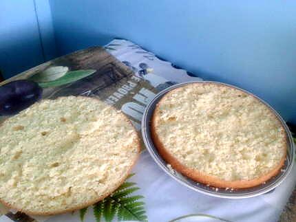 recette Gâteau au fruit et sa crème pour l'anniversaire de ma filles Eléna