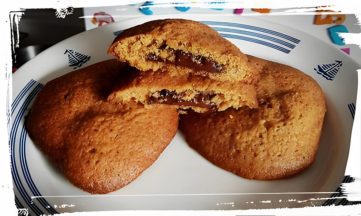 recette cookies à la vergeoise au coeur coulant