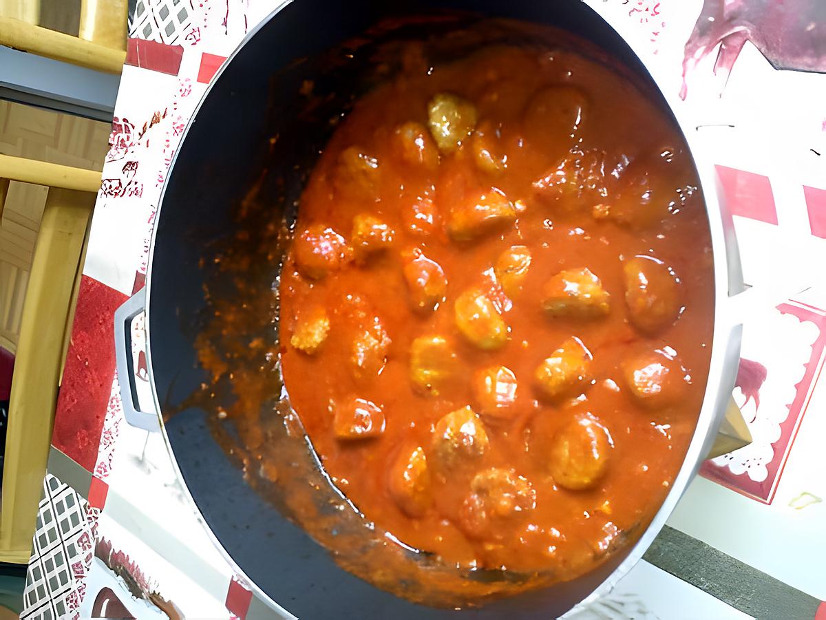 recette boulettes de boeuf sauce tomates et pâte