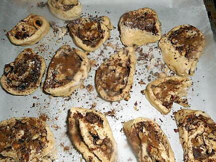 recette Rolls aux noisettes et chocolat