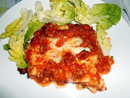 recette LASAGNE BOLOGNAISE (sans béchamelle)