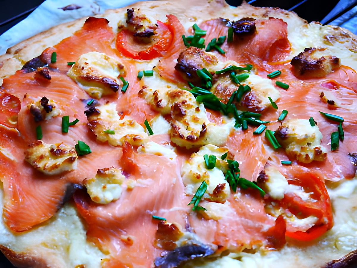 recette Pizza saumon boursin