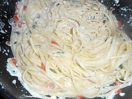 recette Linguines ricotta et piment