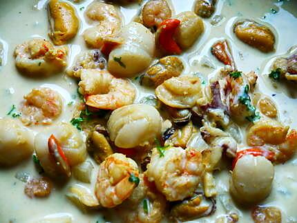 recette Nouilles aux fruits de mer