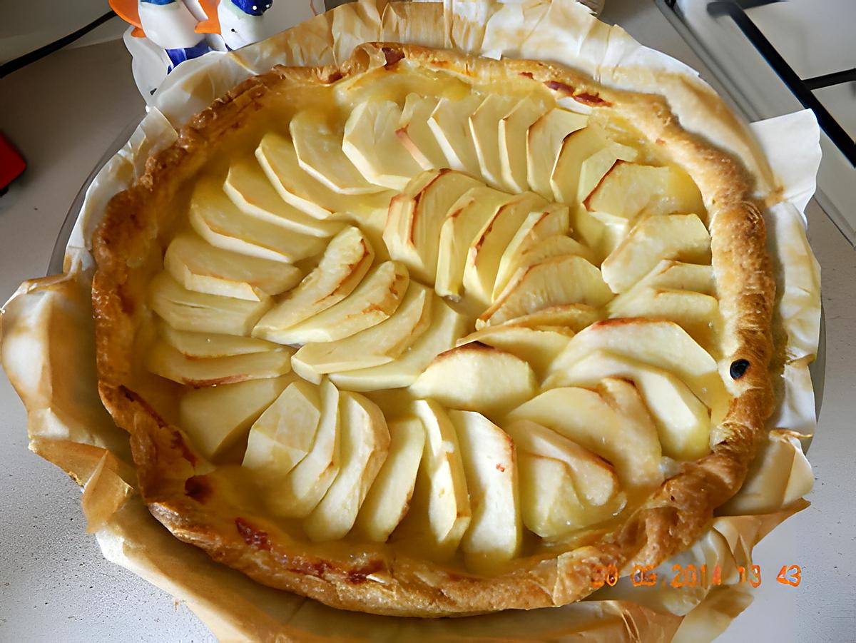 recette Tarte aux pommes sur lit de compote