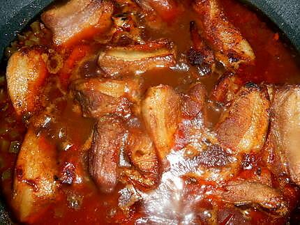 recette Travers de porc sauce aigre douce