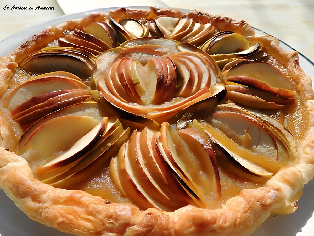 recette Tarte aux pommes en forme de fleur