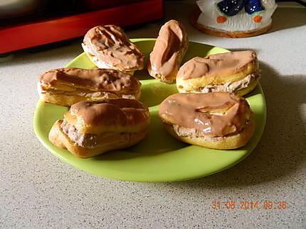 recette Eclairs au chocolat praliné