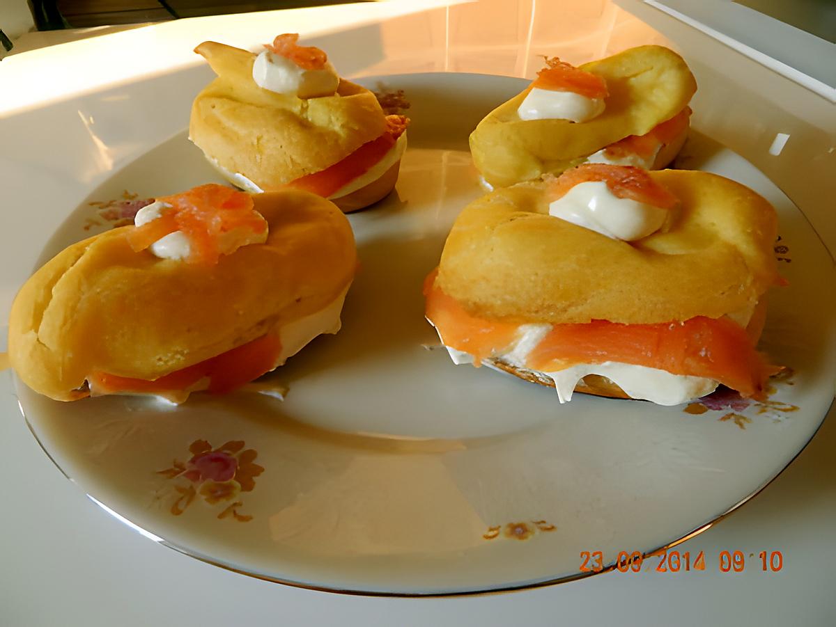 recette Eclairs saumon fumé et Boursin