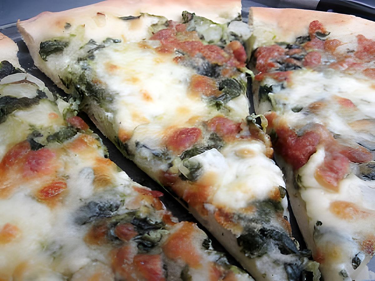 recette Pizza Mozzarella Epinard