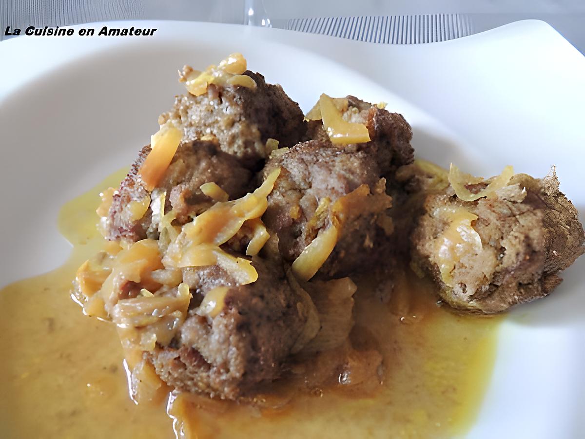 recette Boulettes aux oignons caramélisés