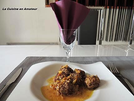 recette Boulettes aux oignons caramélisés