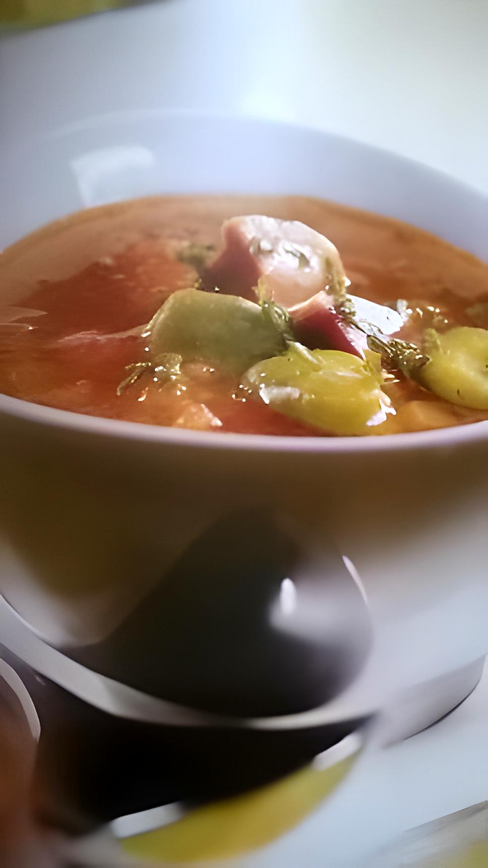 recette soupe de fèves aux gésiers confits.