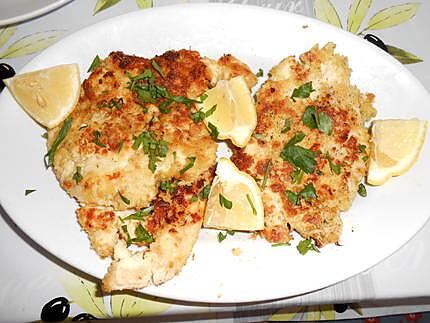 recette ESCALOPES DE POULET PANEES AU CELERI