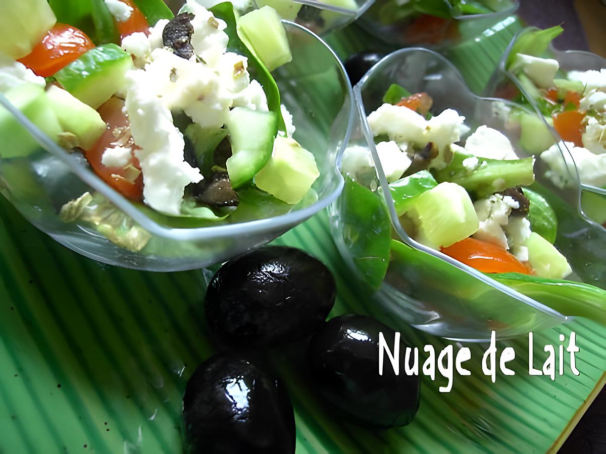 recette Salade Grecque en Amuses-Bouche