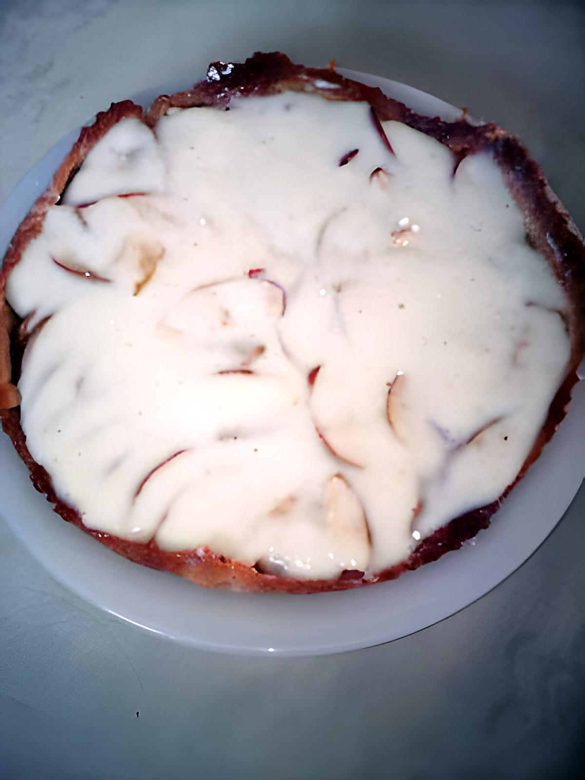 recette tarte aux pommes et crème pain d'épice