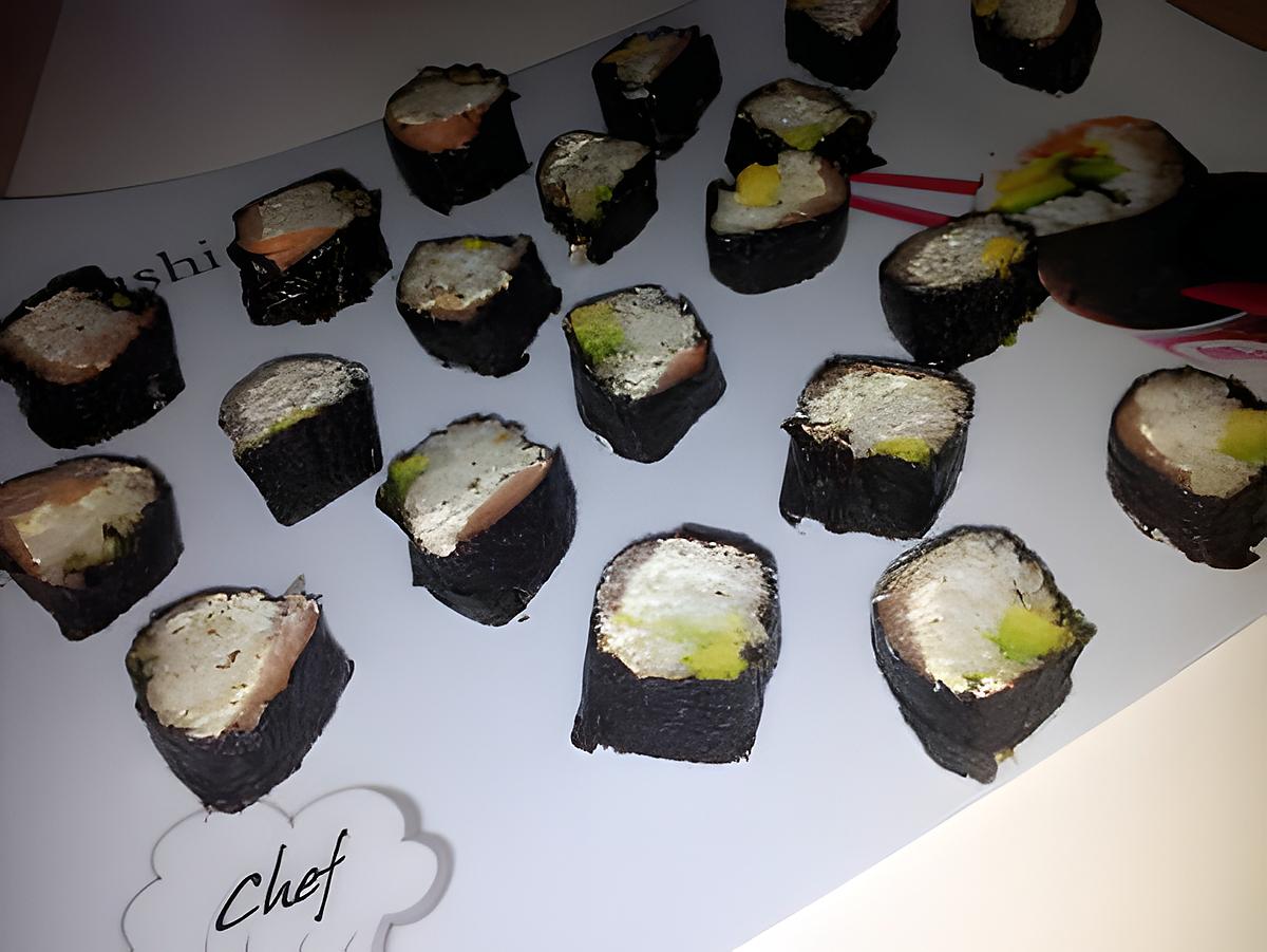 recette Sushi saumon avocat et boursin