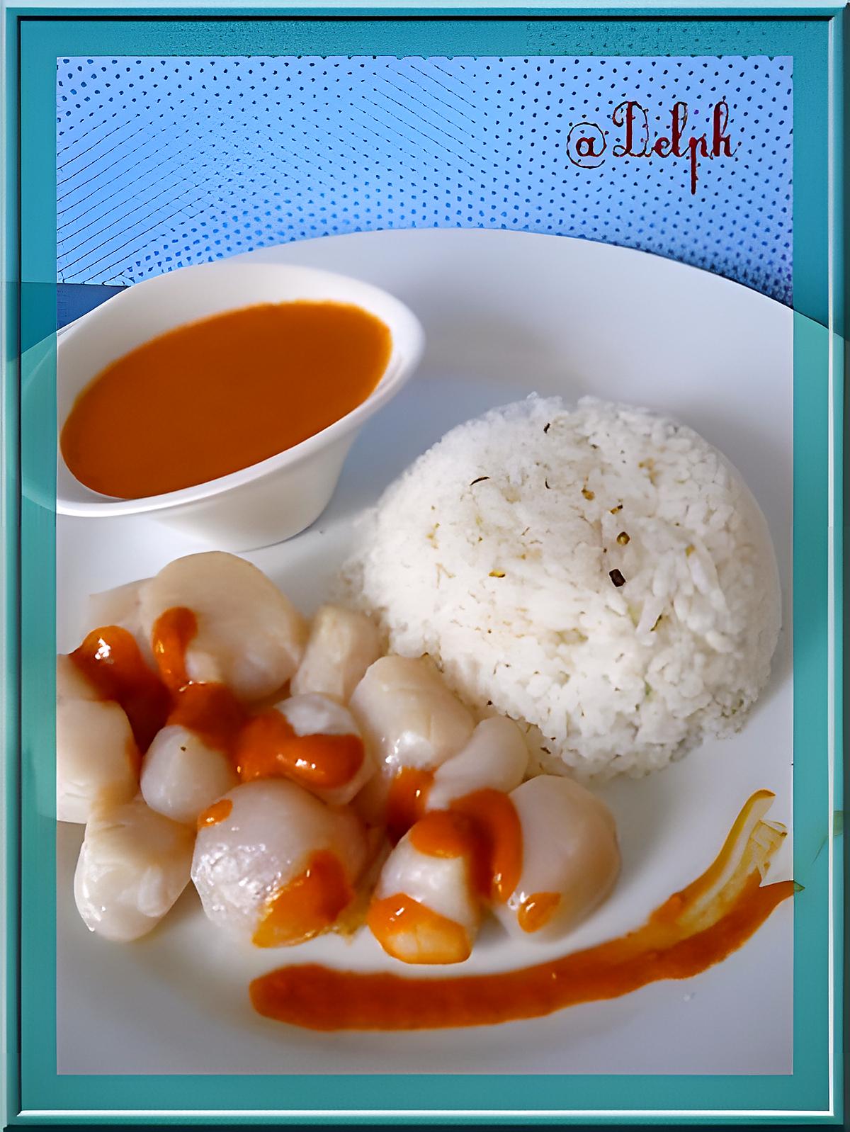 recette Noix de St Jacques sauce corail