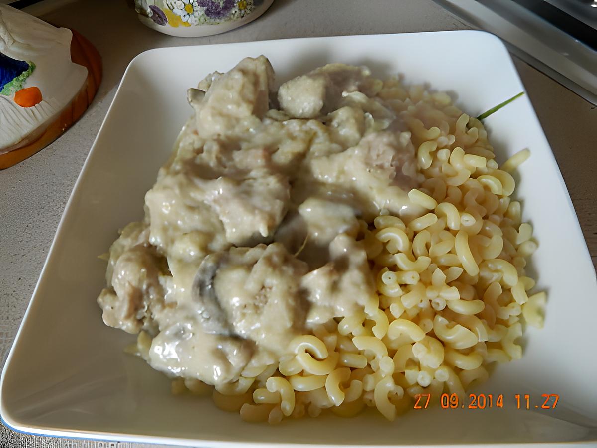 recette Filet de veau aux pâtes sauce mascarpone