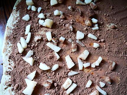 recette Rolls d 'Emilie  au cacao et morceaux de poire