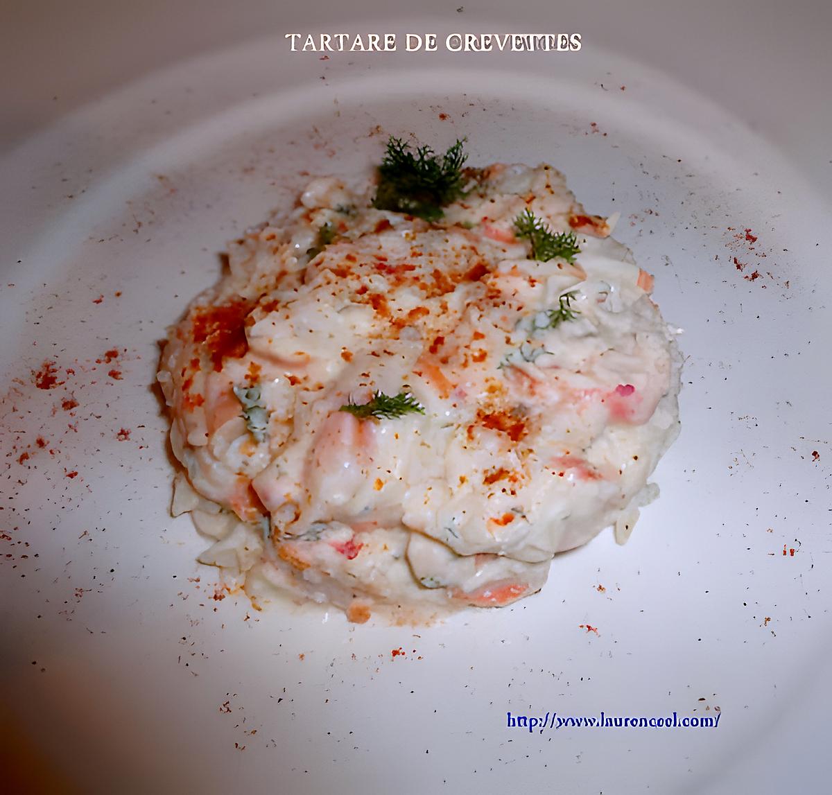 recette TARTARE DE CREVETTES