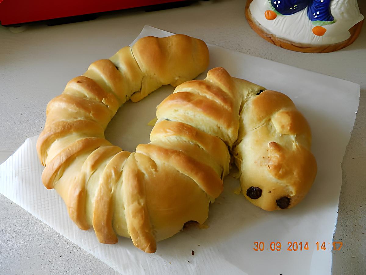 recette Brioche chenille au Nutella