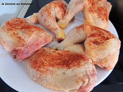 recette Cuisse de poulet au paprika et tomates