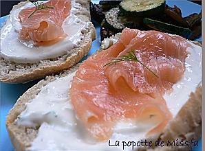 recette Tartine au saumon