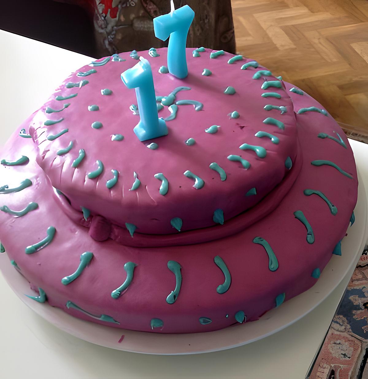 recette Gateau d'anniversaire au fondant.