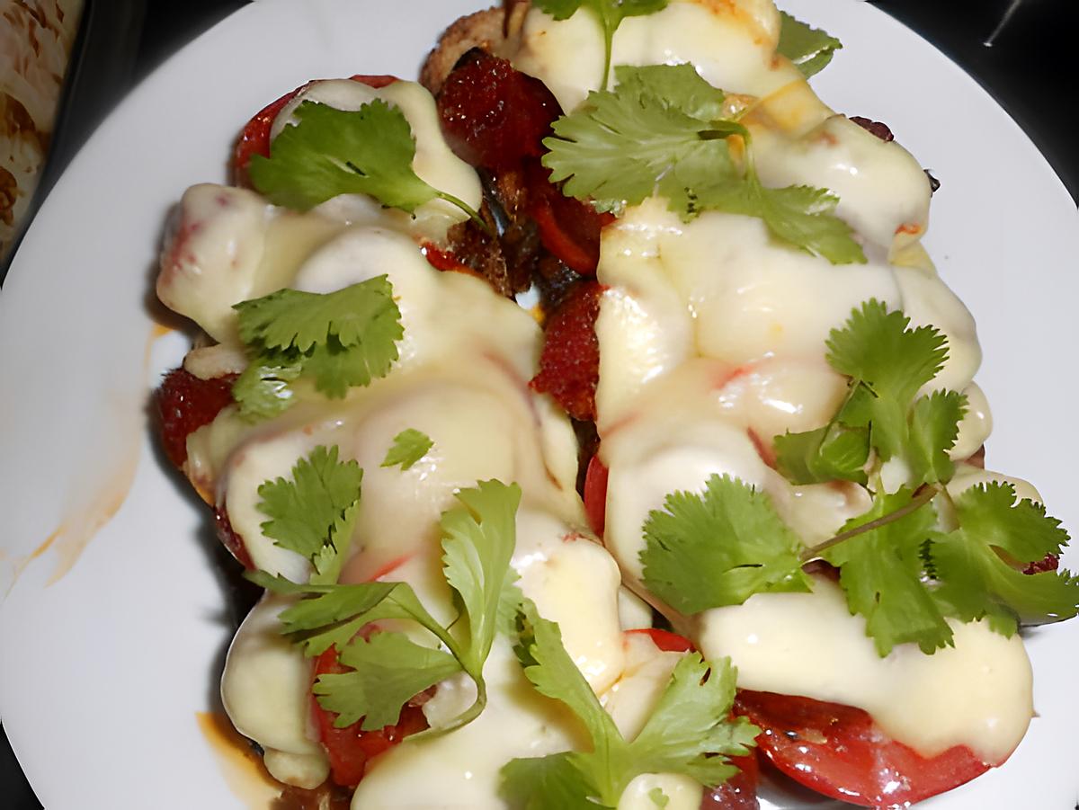 recette Tartines au chorizo et manchego