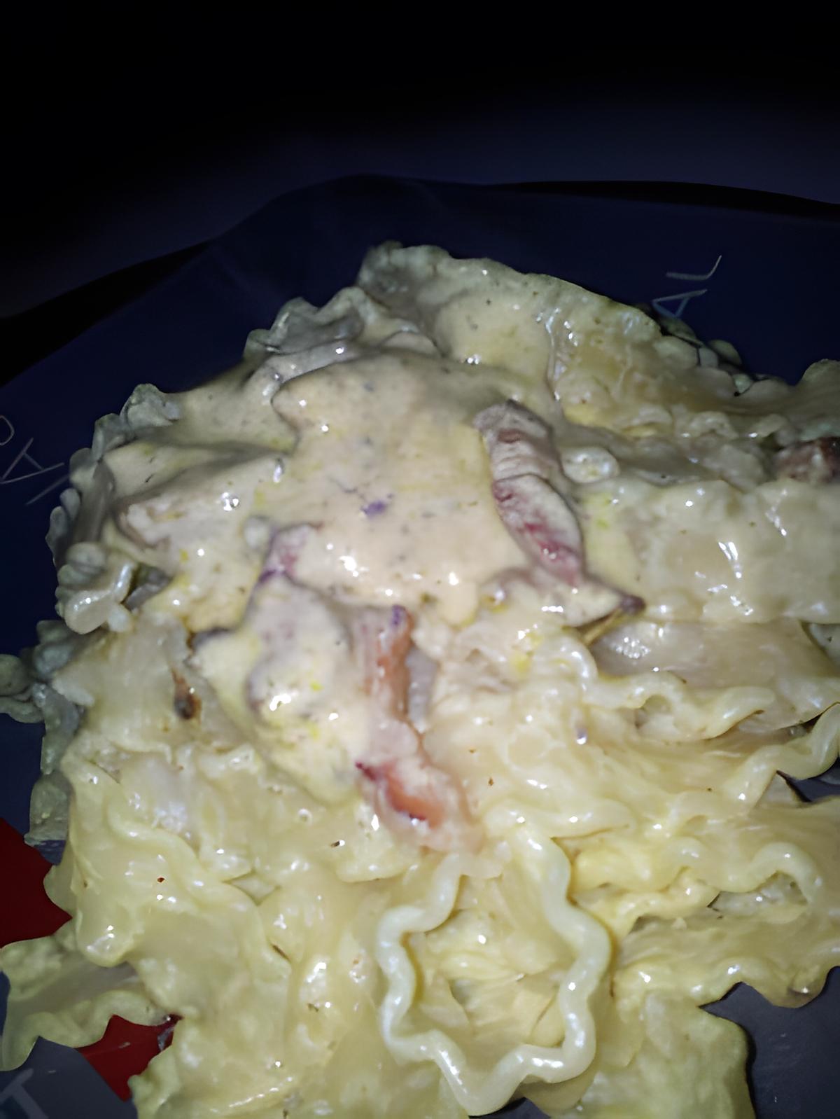 recette Lasagnettes sauce carbonara au curry