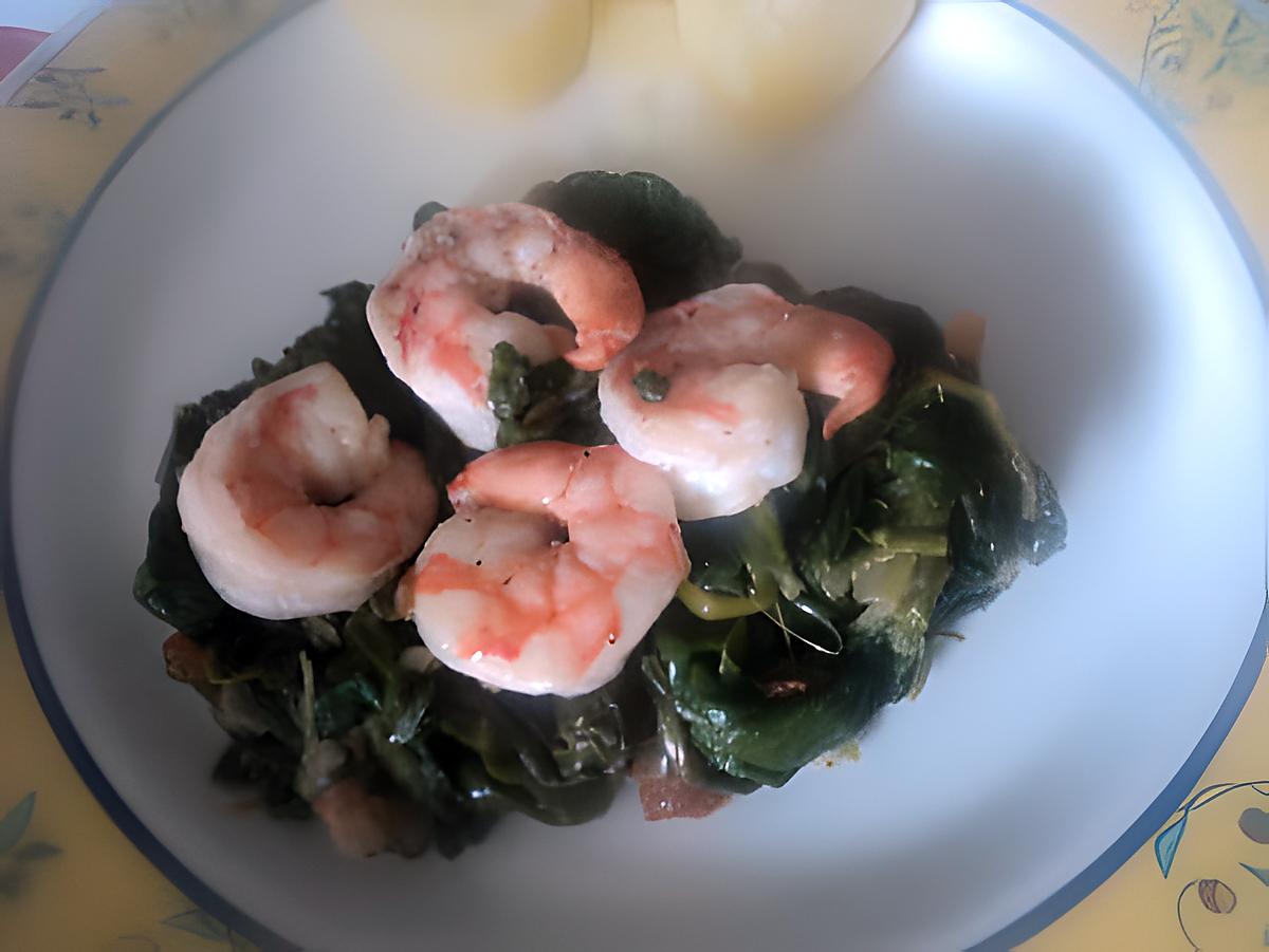 recette Epinard au scampi