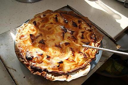 recette Tarte pommes/poires flambée