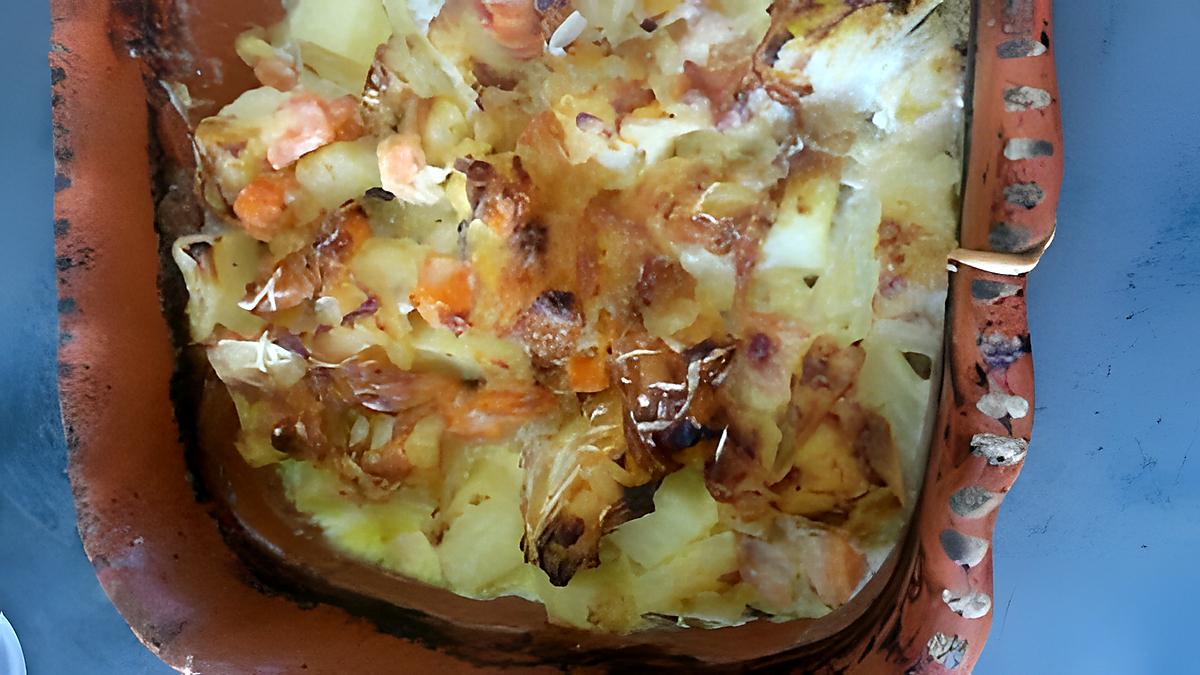 recette gratin de morue aux légumes