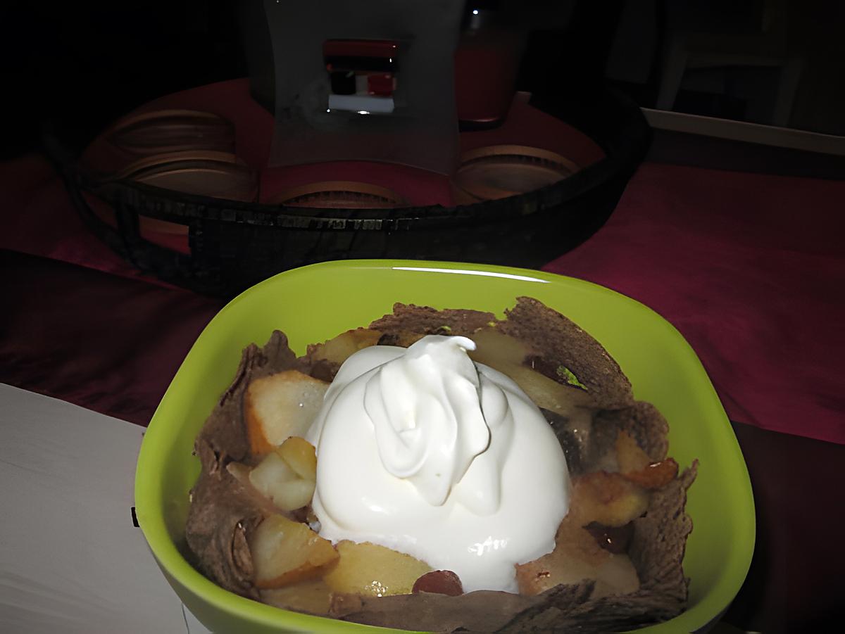 recette galette    poires   chantilly