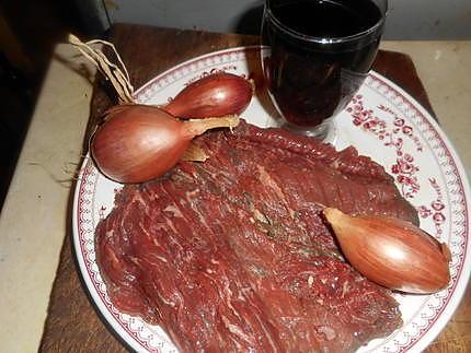 recette Bavette d aloyau a l échalote et vin rouge