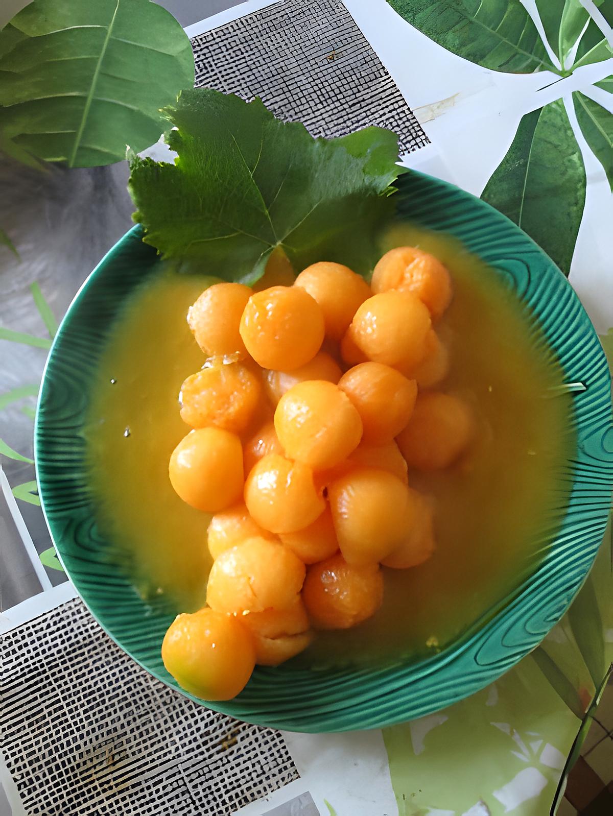 recette Melon sauce manguée au vin blanc (Défi tout orange n°1)